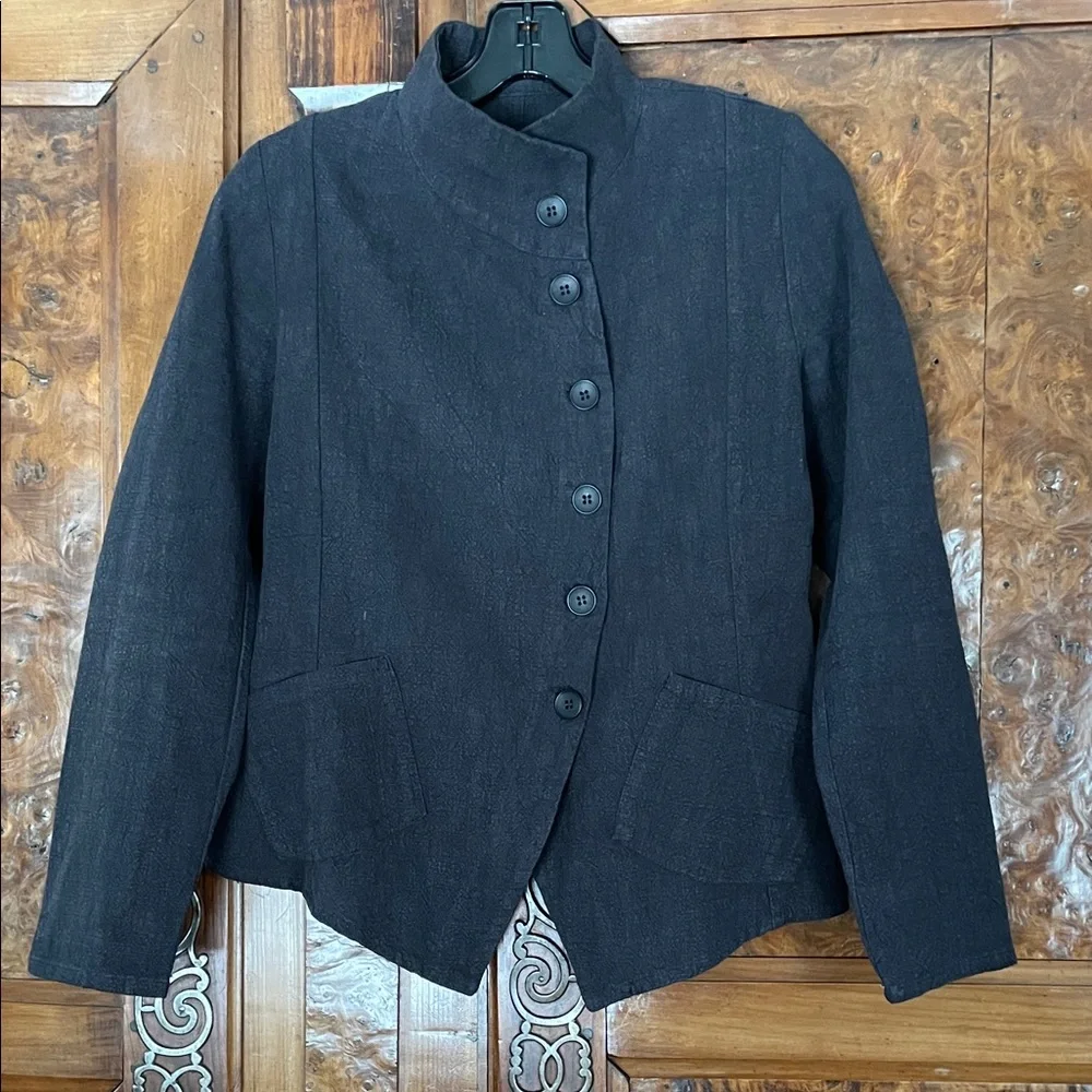 Lurdes Bergada Black Women's Button-Up Blazer - Picture 1 of 16